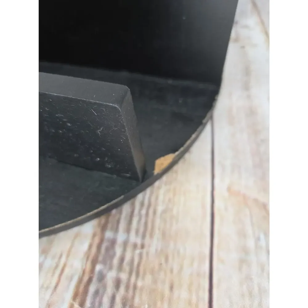 Dark Black Wood Crescent Moon Display Shelf For Trinkets Or Crystals